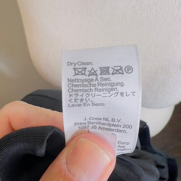 J.Crew Womens $218 Drapey twill double-breasted blazer Black Size 14 CB316 - Picture 7 of 9